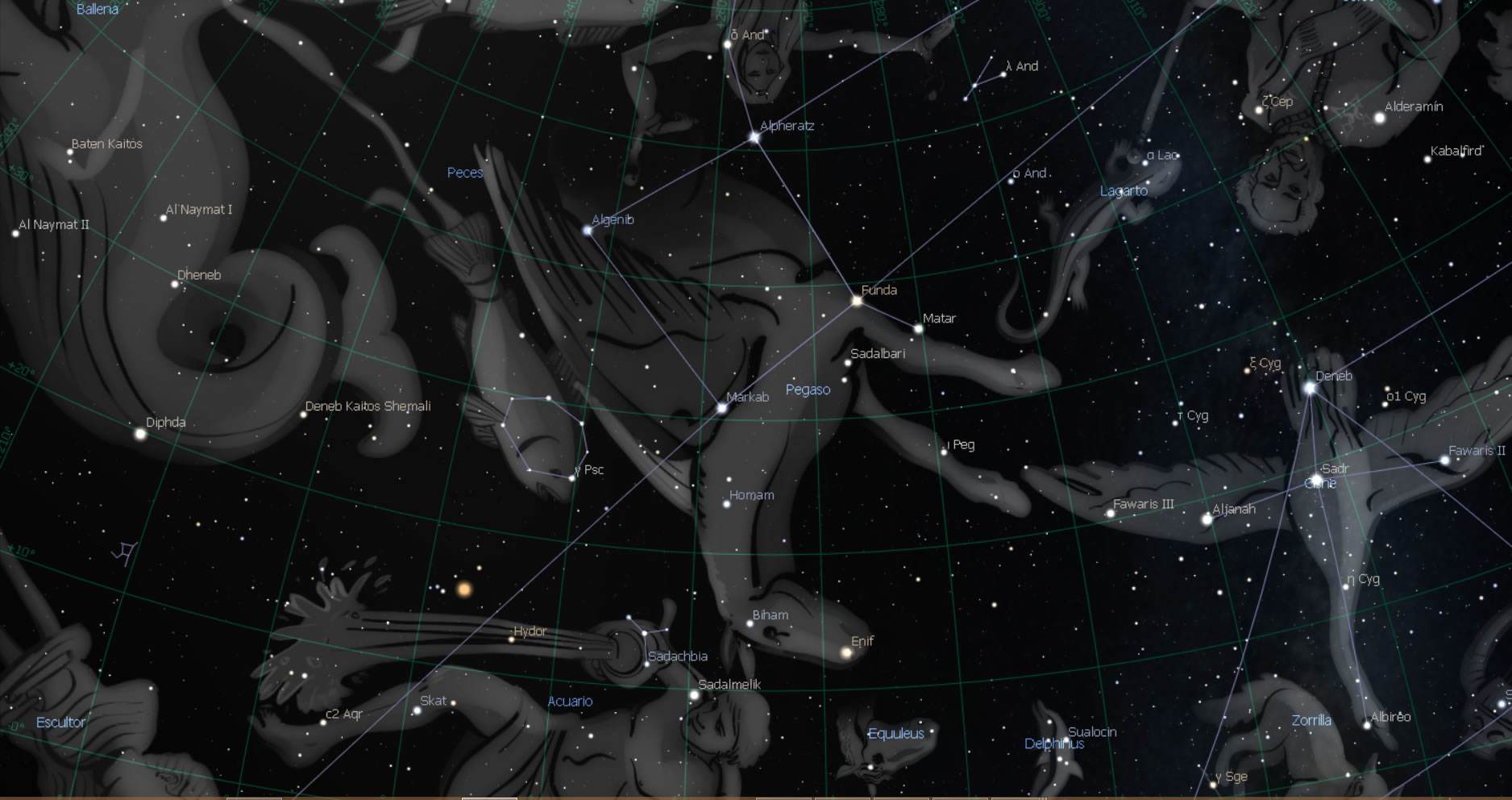 La constelación de Pegaso en la leyenda estelar occidental